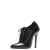 Women's Vintage Style 5.5 Inch Ankle Boot - Black - Matte Boots - 15 B - PU Leather - image 1