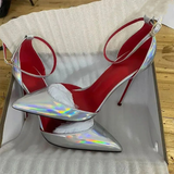 Women's Baby Pink Patent High Stilettos - Baby Pink - 12cm Stilettos - 46 B - Genuine Patent Leather - image 22