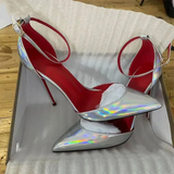 Women's Baby Pink Patent High Stilettos - Baby Pink - 12cm Stilettos - 46 B - Genuine Patent Leather - image 21
