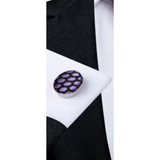 Funki Buys | Neckties | Men's 3 Pcs Purple Formal Silk Tie Set