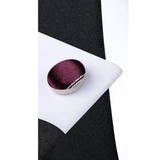 Funki Buys | Neckties | Men's 3 Pcs Crimson White Striped Tie Set