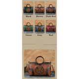 Handbags Women's Embossed Retro Bags - Black - Handbag - PU Leather - image 15