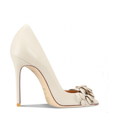 Women's Big Flower Fashion High Stilettos - Beige - 1 / 6cm / Stilettos - 41 B - Genuine Leather - image 15