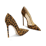 Women's Cut Out Leopard Stilettos - Leopard - 12cm - 43 B - Patent Leather - image 7