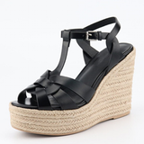 Women's Cross Plait High Wedge Sandals - Pink - Wedge Plait Sandals - 43 B - PU Leather - image 22