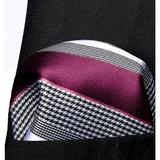 Funki Buys | Neckties | Men's 3 Pcs Crimson White Striped Tie Set