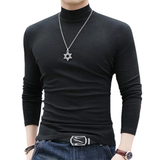 Men's Women's Slim Fit Mock Neck Shirts - Black - Skivvy - 6XL - Polyester - image 1