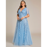 Women's Long Sequin Lace Formal Dress - Green - Gown - 26 - Polyester/Chiffon/Tulle - image 43