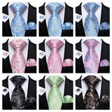 Funki Buys | Neckties | Men's 3 Pcs Paisley Wedding Tie Sets