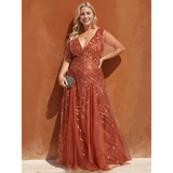 Funki Buys | Dresses | Women's Long Sequin Lace Formal Dress