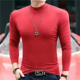 Men's Women's Slim Fit Mock Neck Shirts - Black - Skivvy - 6XL - Polyester - image 4