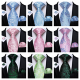 Funki Buys | Neckties | Men's 3 Pcs Paisley Wedding Tie Sets
