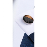 Funki Buys | Neckties | Men's 3 Pcs Bronze Striped Tie Set
