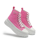 Women's Casual Canvas Lace Up Sneakers - Pink - Canvas Sneaker - 42 B - PU Leather - image 7