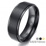 Men's Women's Titanium Engagement Ring - Black - 6mm - Wedding Ring - 4 - Tungsten Carbide - image 10
