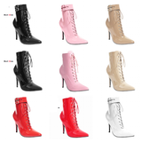 Women's Patent Pointed Toe Ankle Boots - Black - Ankle Boot - 35 B - PU Patent Leather - image 16
