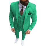 Men's Formal Wedding Attire 3 Pcs Slim Fit - Ivory - 3 Pcs Slim Suit - 5XL - Linen - image 19