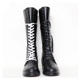 Men's Deluxe Leather High Lace Up Boots - Black - 1 - Style Boot - 46 B - Genuine Leather - image 2