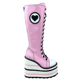 Women's Canvas Platform Wedge Sneakers - Black/White - Skull - Platform Sneakers - 46 B - Canvas - image 15