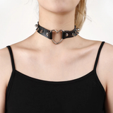 Women's Heart Choker Cosplay Collars - Black - Heart Choker - Medium - PU Leather - image 16
