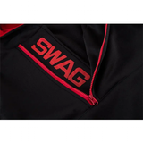 Men's High Neck Hooded Pullovers - Black/Red - Pullover - XXXL - Polyester - image 5