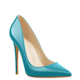 Women's Stylish Patent Leather Stilettos - Turquoise - 12cm - 15 B - Genuine Patent Leather - image 3