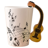 Funki Buys | Mugs | Guitar Handle Mug Hand-Painte... - Black - A / Electric Guitar / Upright Notes / 220ml / Glass - image 28