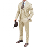 Men's Fashion Formal Wedding Tuxedos 3Pc - Royal Blue - 3 Pcs Suit - 6XL - Polyester - image 42