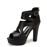 Women's Block Heeled Platform Sandals - Black - Heels - 43 B - PU Leather - image 1