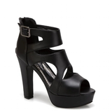 Women's Block Heeled Platform Sandals - Black - Heels - 43 B - PU Leather - image 3