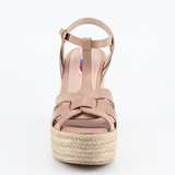 Women's Cross Plait High Wedge Sandals - Pink - Wedge Plait Sandals - 43 B - PU Leather - image 8