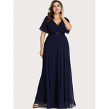 Women's Elegant Chiffon Evening Dress - Burnt Orange  - Dress - 26 - Polyester Chiffon - image 41