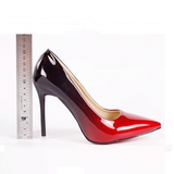 Women's Gradient Two Toned High Heels - Gray - 1 / 10cm Heels - 9 B - PU Leather - image 14