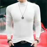 Men's Women's Slim Fit Mock Neck Shirts - Black - Skivvy - 6XL - Polyester - image 6