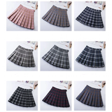 Women's Harajuku Preppy Plaid Mini Skirts - Grey - 8710-ZQ - Plaid Mini Skirt - XXXL - Polyester - image 12