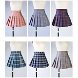 Women's Harajuku Preppy Plaid Mini Skirts - Grey - 8710-ZQ - Plaid Mini Skirt - XXXL - Polyester - image 14