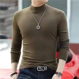 Men's Women's Slim Fit Mock Neck Shirts - Black - Skivvy - 6XL - Polyester - image 10