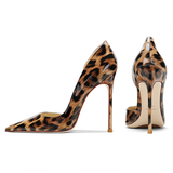 Women's Cut Out Leopard Stilettos - Leopard - 12cm - 43 B - Patent Leather - image 17