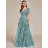 Funki Buys | Dresses | Women's Long Sequin Lace Formal Dress