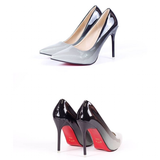Women's Gradient Two Toned High Heels - Gray - 1 / 10cm Heels - 9 B - PU Leather - image 17