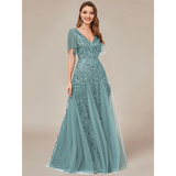 Funki Buys | Dresses | Women's Long Sequin Lace Formal Dress