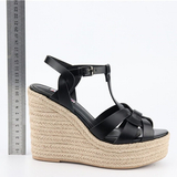 Women's Cross Plait High Wedge Sandals - Pink - Wedge Plait Sandals - 43 B - PU Leather - image 21