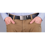 Men's Leather Handmade Automatic Belts - Black - Men's Belt - 135cm - Genuine Leather - image 14