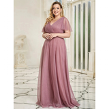 Women's Plus Size Long Evening Dress - Burnt Orange - Dress - 26 - Polyester Chiffon - image 23