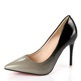 Women's Gradient Two Toned High Heels - Gray - 1 / 10cm Heels - 9 B - PU Leather - image 33
