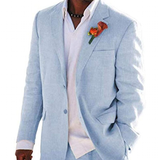 Men's 2 Pcs Linen Beach Wedding Suit - Beige - Beach Wedding Suit - Custom - Linen - image 38