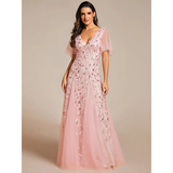 Women's Long Sequin Lace Formal Dress - Green - Gown - 26 - Polyester/Chiffon/Tulle - image 26