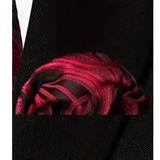 Funki Buys | Neckties | Men's 3 Pcs Luxury Red Swirls Tie Set