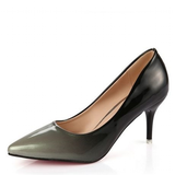 Women's Gradient Two Toned High Heels - Gray - 1 / 10cm Heels - 9 B - PU Leather - image 34
