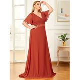 Funki Buys | Dresses | Women's Elegant Chiffon Evening Dress